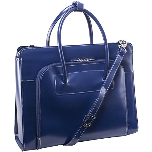 McKleinUSA McKlein Lake Forest Navy Leather Women's Case with Removable Sleeve (94337), 16"x5"x12.5" - color: Navy