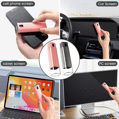 CUIUD Screen Cleaner Kit, Two in One Screen Cleaner Spray and Wipe, Touchscreen Mist Cleaner Spray Bottle for Phone/Laptop/Tablet/TV/Monitor/Car Screens(Pink) - color: Pink