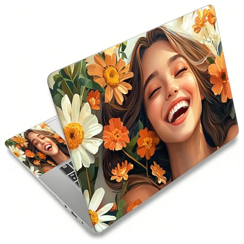 Laptop Skin Sticker Decal, Universal Reusable Vinyl Laptop Cover for 12" 13" 13.3" 14" 15" 15.4" 15.6" Notebook PC, Waterproof Scratch-Resistant with 2 Wrist Pads, Easy to Apply & Remove,Girls - color: Girls