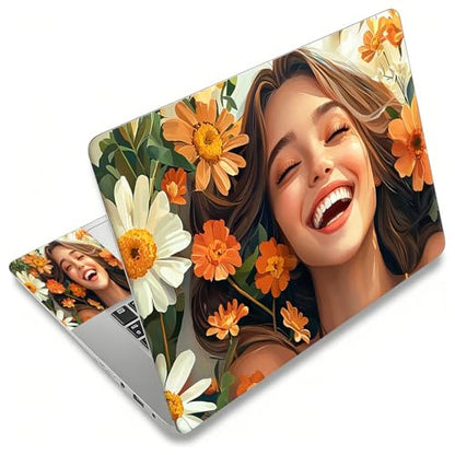 Laptop Skin Sticker Decal, Universal Reusable Vinyl Laptop Cover for 12" 13" 13.3" 14" 15" 15.4" 15.6" Notebook PC, Waterproof Scratch-Resistant with 2 Wrist Pads, Easy to Apply & Remove,Girls - color: Girls