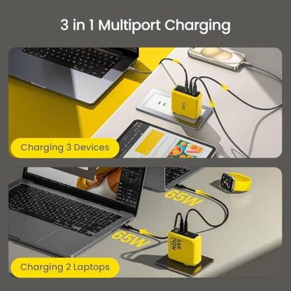 AOHI 240W Laptop Power Bank 27600mAh Portable Fast Charger (99.3wh) +Youth 140W GaN+ USB C Charger 100W Laptop Fast Charger PD3.1 PPS 3-Port USB C Wall Charger