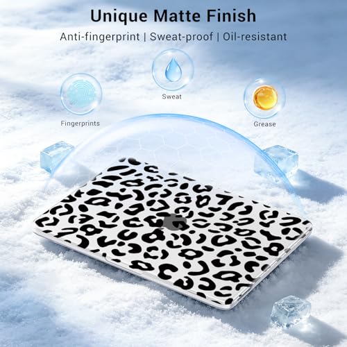 MOSISO Leopard Grain Hard Case Compatible with MacBook Neo 13 inch 2026 Release Model A3404, 3 in 1 Crack-Resistant Protective Hard Shell Case&Keyboard Cover&Screen Protector, Clear - color: Clear
