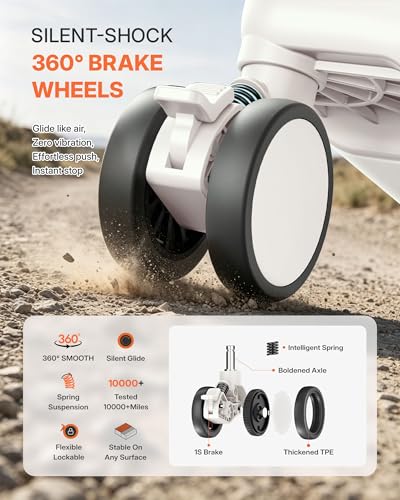 28 Inch Checked Luggage Side Opening Expandable Hardshell Suitcase, 100% PC Lightweight with Brake Spinner Wheels, TSA Lock - Large Travel Suitcase - color: Milky White, size: 28 Inch-EXT