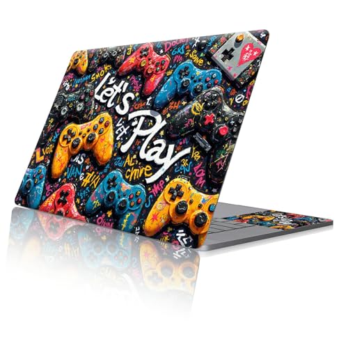 Reusable Universal Laptop Skin Sticker, Cut to Fit for 11.6–15.6 Inch Laptops, Waterproof Protective Film, No-Residue - Play Games - color: Play Games
