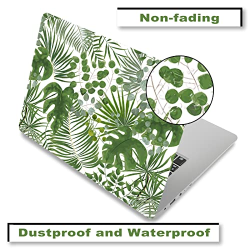 Laptop Skin Sticker Decal, 12" 13" 13.3" 14" 15" 15.4" 15.6 inch Laptop Universal Netbook PC Notebook Vinyl Reusable Skin Sticker Cover Art Case Protector Personalized, Green Leaves - color: Green Leaves
