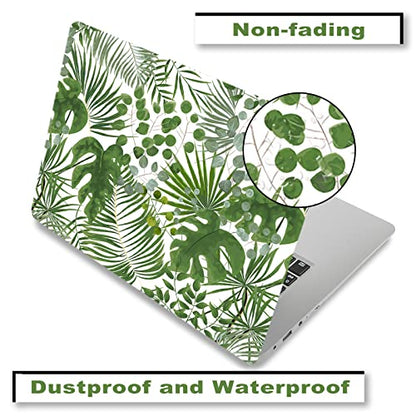 Laptop Skin Sticker Decal, 12" 13" 13.3" 14" 15" 15.4" 15.6 inch Laptop Universal Netbook PC Notebook Vinyl Reusable Skin Sticker Cover Art Case Protector Personalized, Green Leaves - color: Green Leaves
