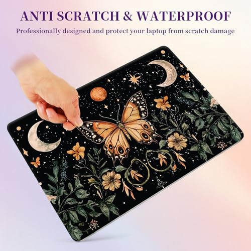 Laptop Skin Sticker Laptop Cover for 12" 13" 13.3" 14" Laptop Stickers,Reusable Skin Sticker Cover Personalized Art Waterproof & Scratch-Resistant Protector Case,Stars Moons and Butterfly - color: Stars Moons And Butterfly