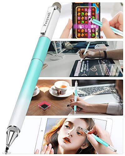 Penyeah Capacitive Stylus Pen 4-in-1, Rubber+Mesh+Disc+Ballpoint-Dream Blue | Grab & Use, Universal Stylus Pen for iPad/iPhone/Android Phone & Tablets/Samsung/Fire/Nintendo Switch & More Device - color: gradient blue