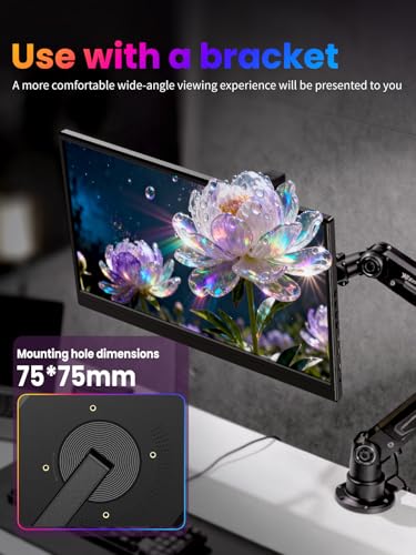 15.6 inch Portable Monitor for Laptop USB-C HDMI FHD 1080P | Plug & Play, Ultra-Slim Travel Monitor with Speakers, Portable Screen for Laptop, PC, Tablet, Phone, PS4/5, Xbox, Switch - size: 15.6 inch RM