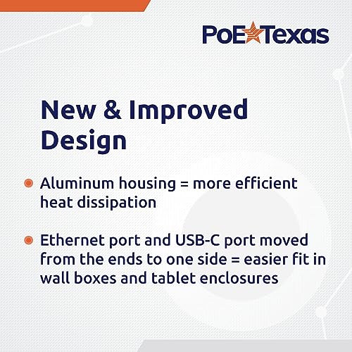 PoE+ to USBC Power Delivery Compatible with Tablet Computers Like iPad Pro Gen 3, Microsoft Surface Go, Google Pixel, and More (USB-C Power Compatible w/iPad Pro) (Gigabit Power + Data 2) - size: Gigabit Power + Data 2