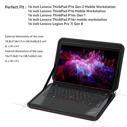 Smatree Hard Laptop Case Compatible for 16 inch Lenovo Legion Pro 5 Gen 10,Alienware 16X AC16251/16 AC16250 Aurora Gaming Laptop,HP OMEN MAX GamingLaptop 16t/16,16inch ThinkPad P16/P16v Case(A1550) - color: for 16 inch Lenovo Legion Pro 5 Gen 10