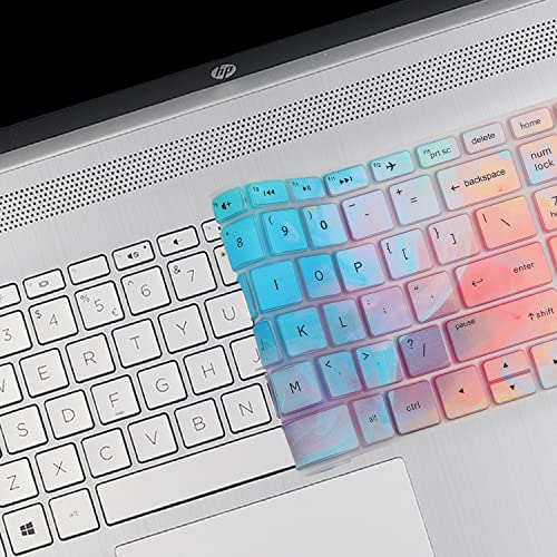 Keyboard Cover for 15.6 17.3 HP Laptop 15-dy 15-dw/da/db/ef 17-by/ca 15-dy5033dx 15-dy5073dx 15-dy2073dx 15-dy2703dx 15-dy2702dx 15-dy5131wm 15-dy2005tg 15-dy2193dx 17-by4013dx 17-by4633dx 17-by4061nr - color: Colorful