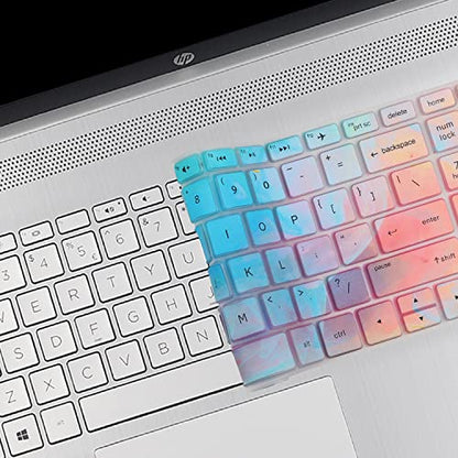 Keyboard Cover for 15.6 17.3 HP Laptop 15-dy 15-dw/da/db/ef 17-by/ca 15-dy5033dx 15-dy5073dx 15-dy2073dx 15-dy2703dx 15-dy2702dx 15-dy5131wm 15-dy2005tg 15-dy2193dx 17-by4013dx 17-by4633dx 17-by4061nr - color: Colorful