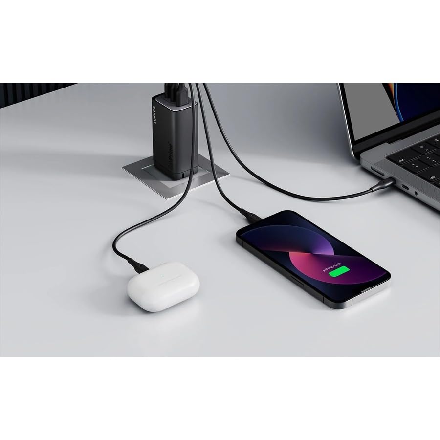 Anker 737 GaNPrime, 120W USB C Charger, PPS 3-Port Fast Compact Foldable Wall Charger for MacBook Pro/Air, iPad Pro, iPhone 16/Pro, Galaxy S22/S21, Dell XPS 13, Note 20/10+, and More Devices