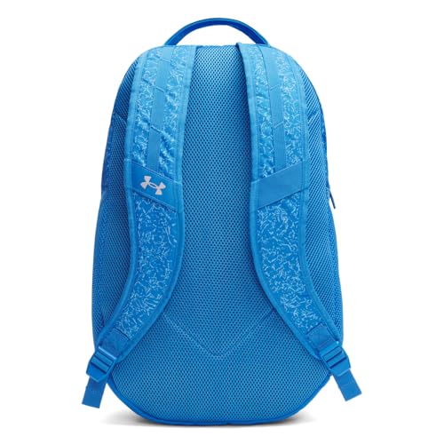 Under Armour Unisex Hustle 6.0 Backpack, Blue Atlantis/Blue Atlantis/Silver - color: (402) Blue Atlantis / Blue Atlantis / Metallic Silver, size: One Size