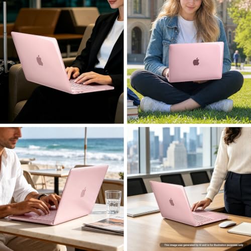 MOSISO Compatible with MacBook Neo Case 13 inch 2026 A3404 A18 Pro Chip | Scratch-Resistant Ultra-thin Protective Hard Shell Case Cover, Crystal Blush - color: Crystal Blush