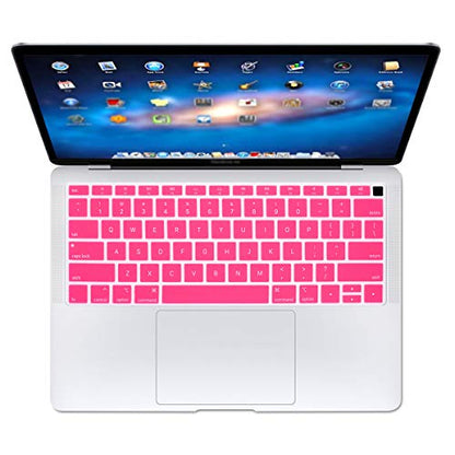 Se7enline for MacBook Pro 13/16 inch Keyboard Cover 2019-2026,Cheese | Silicone Waterproof Dustproof Durable Washable Laptop Accessories US Layout 2023 2022 2021 2020 2019 2018,Pink - color: Pink