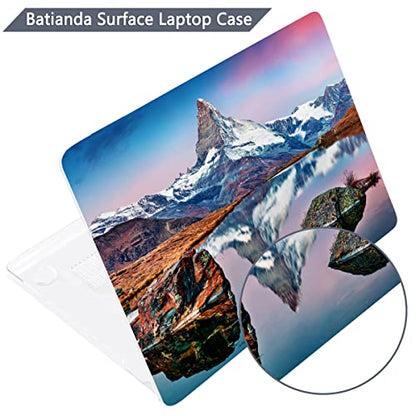 Batianda Case for 12.4" Microsoft Surface Laptop Go 3 2023 Release/Surface Laptop Go 2 (2022), Designed Clear Protective Plastic Hardshell & Keyboard Cover & Screen Protector, Mountain Lake - color: Mountain lake