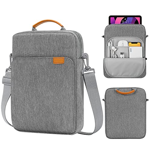 MoKo 9-11 Inch Tablet Sleeve Bag Handle Carrying Case with Shoulder Strap | Fits iPad Pro/Air/A16 11-inch, iPad 10th 10.9, iPad 9/8/7th 10.2, iPadAir 5/4th 10.9 and Tab S8/S9 11-inch, Dark Gray - color: Dark Gray, size: 9-11 inch