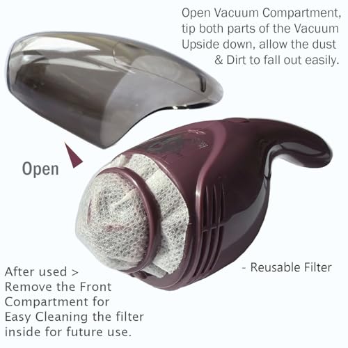 Lightweight Mini Vacuum with Strong Suction - Perfect for Keyboard, Desktop Dust Removal (Purple) - color: Purple
