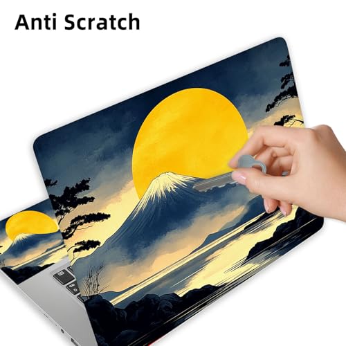 Aesthetic Laptop Skin Cover,12-15.6 Inch Universal Vinyl Sticker Decal,Waterproof Scratch-Resistant Notebook Wrap,Removable Residue-Free Protector,Moonlit Mountain Lake - color: Moonlit Mountain Lake