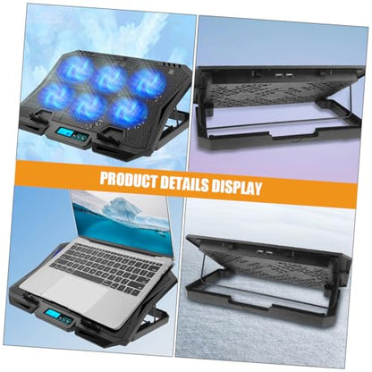 Vaguelly Laptop Cooling Pad 15.6 Inch with 6 Fans, Adjustable Speed Quiet Air Cooler Stand, Laptop Cooler Holder for Gaming and Office Use