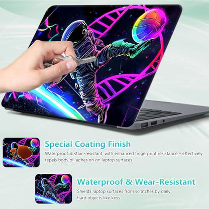 Laptop Skin Sticker Decal 12"-15.6" Universal Laptop/Notebook/Netbook Vinyl - Waterproof Scratch Resistant,Fits HP Dell Lenovo MacBook,2 Free Wrist Pads,Easy Apply & Remove,Cute Pink Astronaut - color: Cute Pink Astronaut