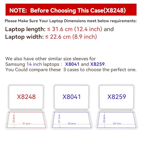 Smatree Hard EVA Protective Sleeve Case Compatible for 14 inch Samsung Galaxy Book5/4/3 Pro, for 14 inch Samsung Galaxy Book4 Edge, for 14inch GalaxyBook Go 5G Laptop Notebook Bag (X8248) | Compatible for 14 inch Samsung Galaxy Book5/4/3 Pro, for Samsung