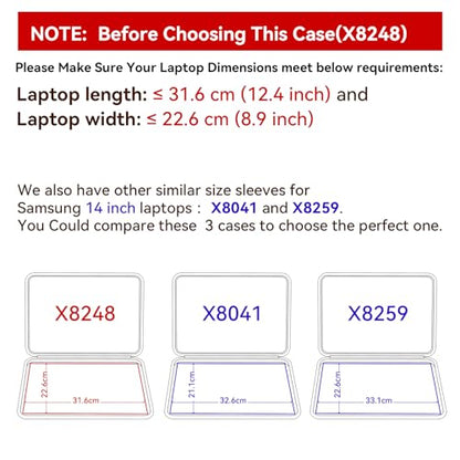 Smatree Hard EVA Protective Sleeve Case Compatible for 14 inch Samsung Galaxy Book5/4/3 Pro, for 14 inch Samsung Galaxy Book4 Edge, for 14inch GalaxyBook Go 5G Laptop Notebook Bag (X8248) | Compatible for 14 inch Samsung Galaxy Book5/4/3 Pro, for Samsung