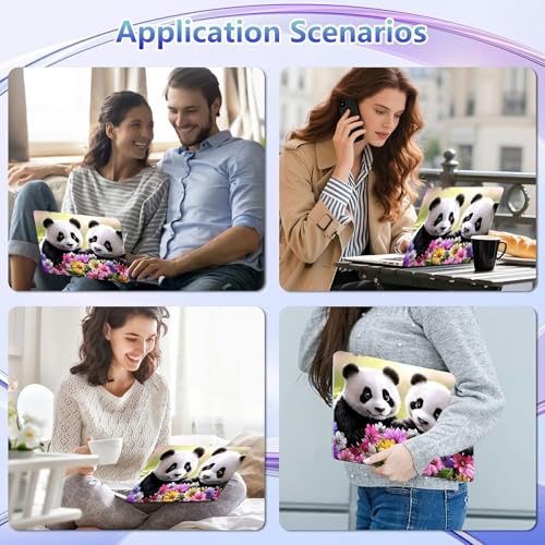 Laptop Skin Sticker Decal Cover,Two Cute Pandas | DIGTIALL Universal Laptop Skin Sticker, Waterproof Removable Notebook Decal Protector Cover for 12 13 14 15 Inch Laptops - color: Two Cute Pandas
