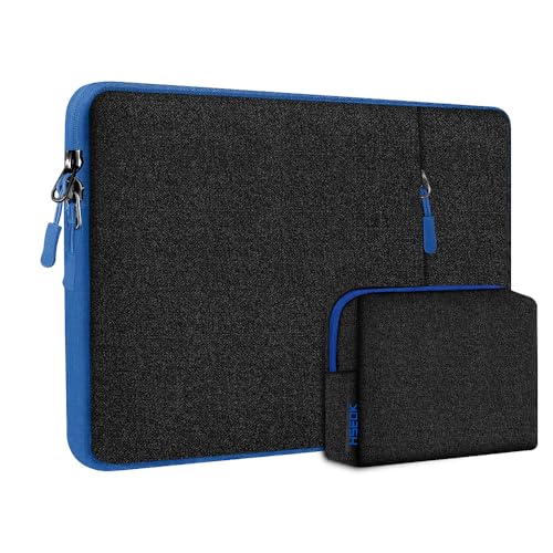 Hseok Laptop Case 13.3 14 inch Sleeve with Additional Case Compatible with MacBook Pro/Neo 14 inch M5/M4/M3/M2/M1 All Model of 13.3 Inch Mac Air/Pro, XPS 13 14 and More 13.3"-14" Notebooks,Bk-Blue - color: Black-blue