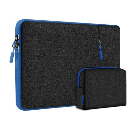 Hseok Laptop Case 13.3 14 inch Sleeve with Additional Case Compatible with MacBook Pro/Neo 14 inch M5/M4/M3/M2/M1 All Model of 13.3 Inch Mac Air/Pro, XPS 13 14 and More 13.3"-14" Notebooks,Bk-Blue - color: Black-blue