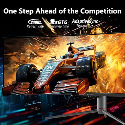 INNOCN 49" Curved 5K2K 5120 x 1440P 240Hz Computer Monitor, R1800-49C1S | HDR400, 99% sRGB, USB Type C, DisplayPort, HDMI, Built-in Speakers, Height/Tilt Adjustable - style: DQHD 240Hz