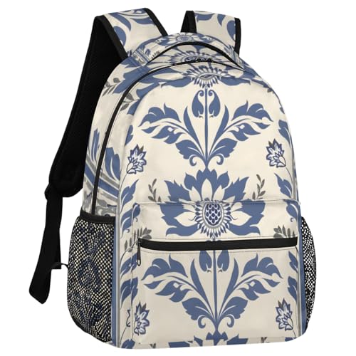 Vintage Flower Backpack for Women Men Shoulder Computer Laptop Adults Backpack Floral Sports Hiking Gym Workout Travel Casual Daypack - color: Multicolor 11