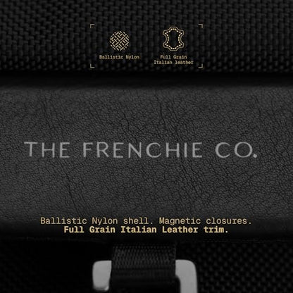 The Frenchie Co. - Work/Travel Speed Backpack - Expandable 23–30 liters - Laptop compartment with anti-theft magnetic closure - Ballistic nylon durable commuter pack - color: Black