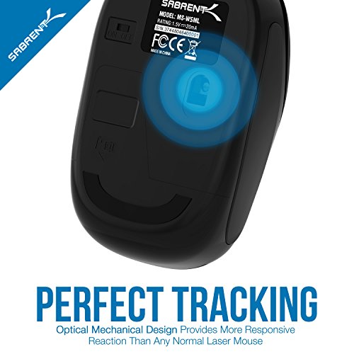 SABRENT Mini Travel 2.4GHz Wireless Mouse with Nano Receiver (MS-WSML) - size: Mini Wireless