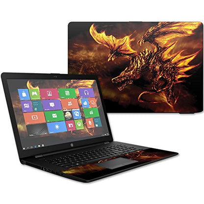 MightySkins Skin Compatible with HP 17t Laptop 17.3" (2017) - Golden Dragon | Protective, Durable, and Unique Vinyl Decal wrap Cover | Easy to Apply, Remove, and Change Styles | Made in The USA - color: Golden Dragon