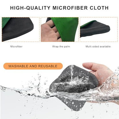 Car Screen Cleaner, Microfiber Dashboard Cleaning Wipes, Vehicle Touch Screen Pad Universal Cleaning Tool for Vehicle Dashboard Display, Car Cleaning Kits (Green & Gray) - color: Square, Green & Gray, 1 Pcs