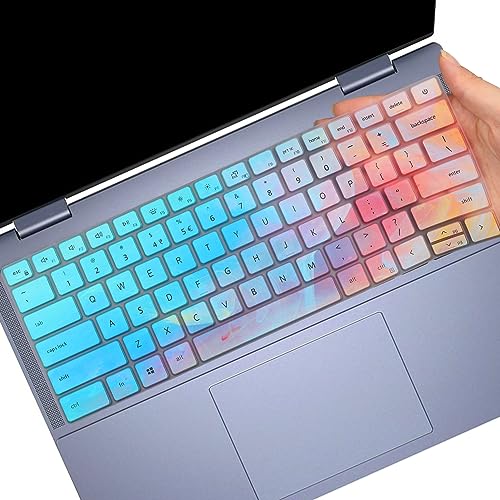 Colorful Keyboard Cover for Dell Inspiron 16 5630 5635 5620 5625 7635 7630, Dell Inspiron 14 5430 5435 7430 7435 5420 5425 7420 7425 7415 Keyboard Skin, Dell Inspiron 13 5310, Latitude 3320 3420 - color: Colorful