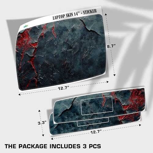 Laptop Skin Decal HP 14" - Rustic, Laptop Cover Sticker, No Cutting Required, No Bubble, Waterproof, Scratch Resistant - Including Wide Screen and Wrist Pad - size: 14 inch