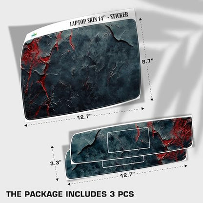 Laptop Skin Decal HP 14" - Rustic, Laptop Cover Sticker, No Cutting Required, No Bubble, Waterproof, Scratch Resistant - Including Wide Screen and Wrist Pad - size: 14 inch