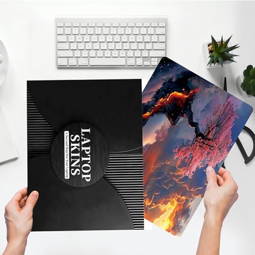 Universal Laptop Skin Sticker with 2 Wrist Pad Skins, Waterproof Scratch Resistant Vinyl Laptop Cover Decal, Cut to Fit for 11–15.6 Inch MacBook HP Dell Lenovo, Abstract Landscape - color: Abstract Landscape