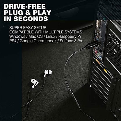 DUKABEL USB Audio Adapter, USB to 3.5mm Aux Adapter for Headset, TRRS Microphones, USB External Sound Card Converter for PC, PS4, PS5[240CM/6.6FT] - size: 2.4Meters