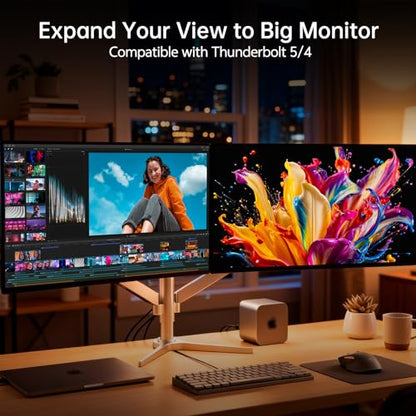 6.6 FT Nylon Braided 4K@240Hz USB-C to DisplayPort 2.1 Cable, 80Gbps UHBR20 | 16K@60Hz 8K@120Hz VRR HDR Thunderbolt 5/4 Compatible with MacBook Pro, Mac mini, RTX5090, OLED Gaming Monitor