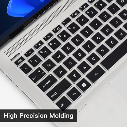 Keyboard Cover for HP Pavilion x360 14" /HP 14 Laptop 14-dq 14-fq 14-bf 14-cm/cf 14-df/dk/ds 14m-ba/cd 14m-dh 14-dq0040nr 14-dq0052dx/dq5009nr/dq0760dx/dq0762dx 14-fq1025nr/fq0033dx(Not Fit 14m-dw/dy) - color: Black