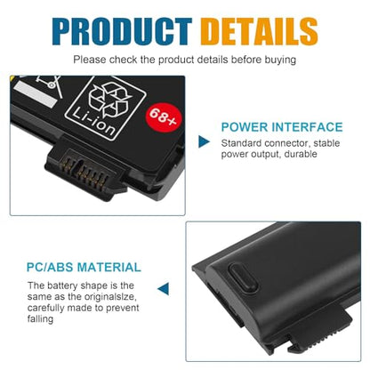 ASUNCELL 48WH Battery 68+ for ThinkPad T440 T450 T460 T460P T470P T550 T560 X240 X250 X260 X270 L450 L460 L470 P50S W550s 0C52861 0C52862 Series 45N1125 45N1126 45N1127 45N1128 45N1129 - size: T440 8.86 * 3.15 * 1.38 in