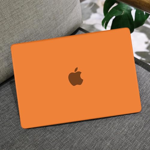 MEEgoodo for M5 MacBook Pro 16 inch Case 2026 2024 2023 2021 (Fit Model A3429/A3428/A3403/A3186/A2991/A2780/A2485) M5 M4 M3 M2 M1 Pro/Max, Laptop Case with Keyboard & Webcam Cover, Matte Orange - color: Matte Orange