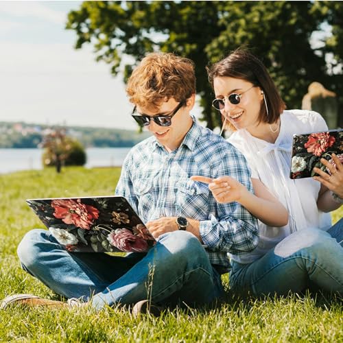 Universal Laptop Skin Sticker with 2 Wrist Pad Skins, Waterproof Scratch Resistant Vinyl Laptop Cover Decal, Cut to Fit for 11–15.6 Inch MacBook HP Dell Lenovo, Blooming Flower - color: Blooming Flower