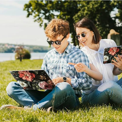 Universal Laptop Skin Sticker with 2 Wrist Pad Skins, Waterproof Scratch Resistant Vinyl Laptop Cover Decal, Cut to Fit for 11–15.6 Inch MacBook HP Dell Lenovo, Blooming Flower - color: Blooming Flower
