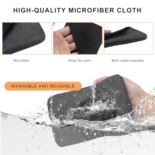 2 PCS Car Screen Cleaner, Square Microfiber Cloth Non-Scratch Auto Touchscreen Cleaning Wipes, Foldable Touch Screen Pad Universal Cleaning Tool for Vehicle Dashboard Display (Square+Rectangle) - color: Square+rectangle, 2 Pcs